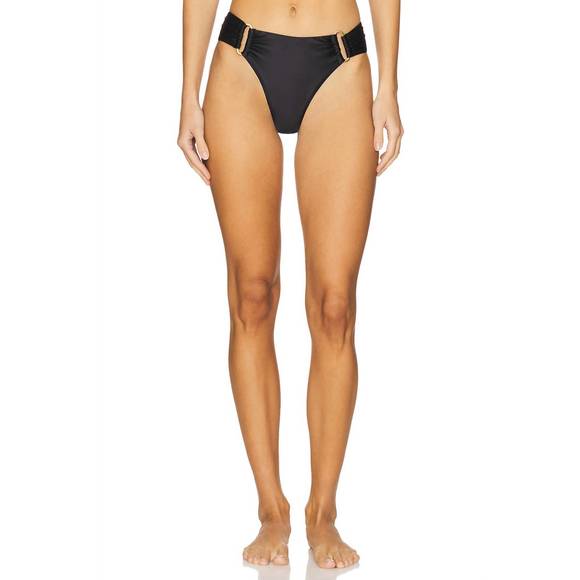 NEW PQ SWIM fanned bikini bottom in black - Picture 1 of 4